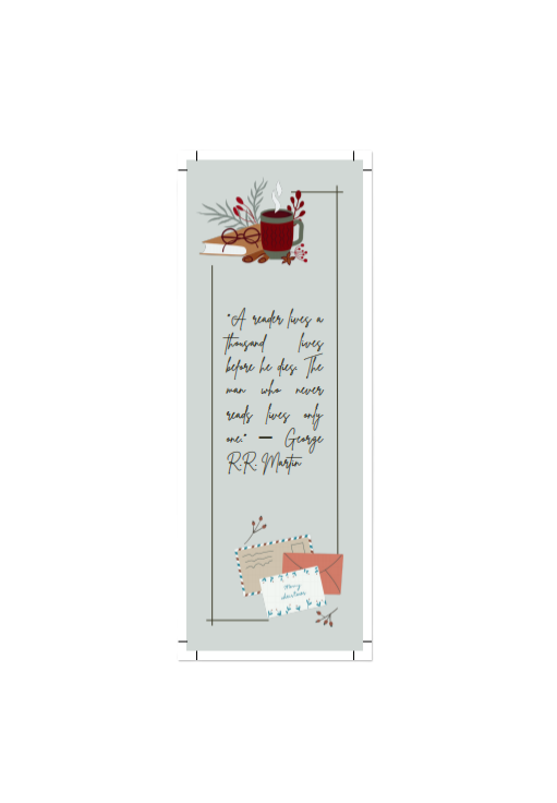 Cozy Reader Bookmark – George R.R. Martin Quote