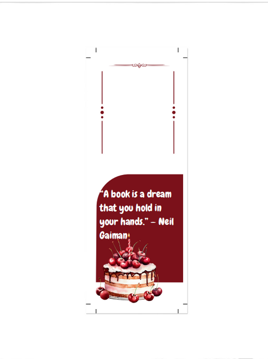 Burgundy Dream Bookmark – Neil Gaiman Quote